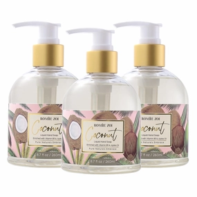 Liquid Hand Soap with Gift Box - Coconut - 260ml/ 8.7 fl.oz(Pack of 3)