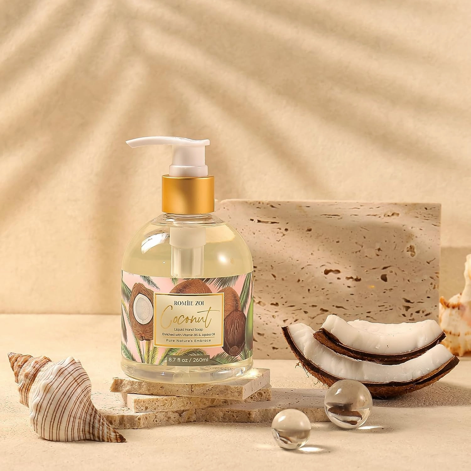Liquid Hand Soap with Gift Box - Coconut - 260ml/ 8.7 fl.oz(Pack of 3)