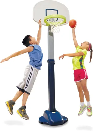 Little Tikes Adjust and Jam Pro Basketball Set, Blue