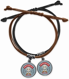 Logo l No Tobacco Day Bracelet Double Leather Rope Wristband Couple Set Gift