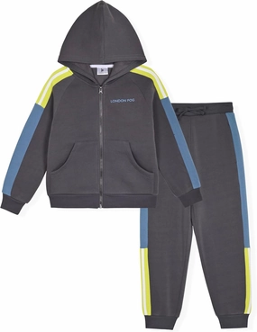 LONDON FOG Boys Fleece Sweatsuit Hoodie and Sweatpants