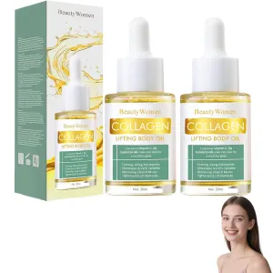 LOVILDS Collagen Plus Matrixyl Synthe'6 Lifting Body Oil, Advanced Firming & Wrinkle-Reducing cream, Natural LOVILDS Collagen Body Firming Oil Suitable for All Skin Types (2 Bottle)