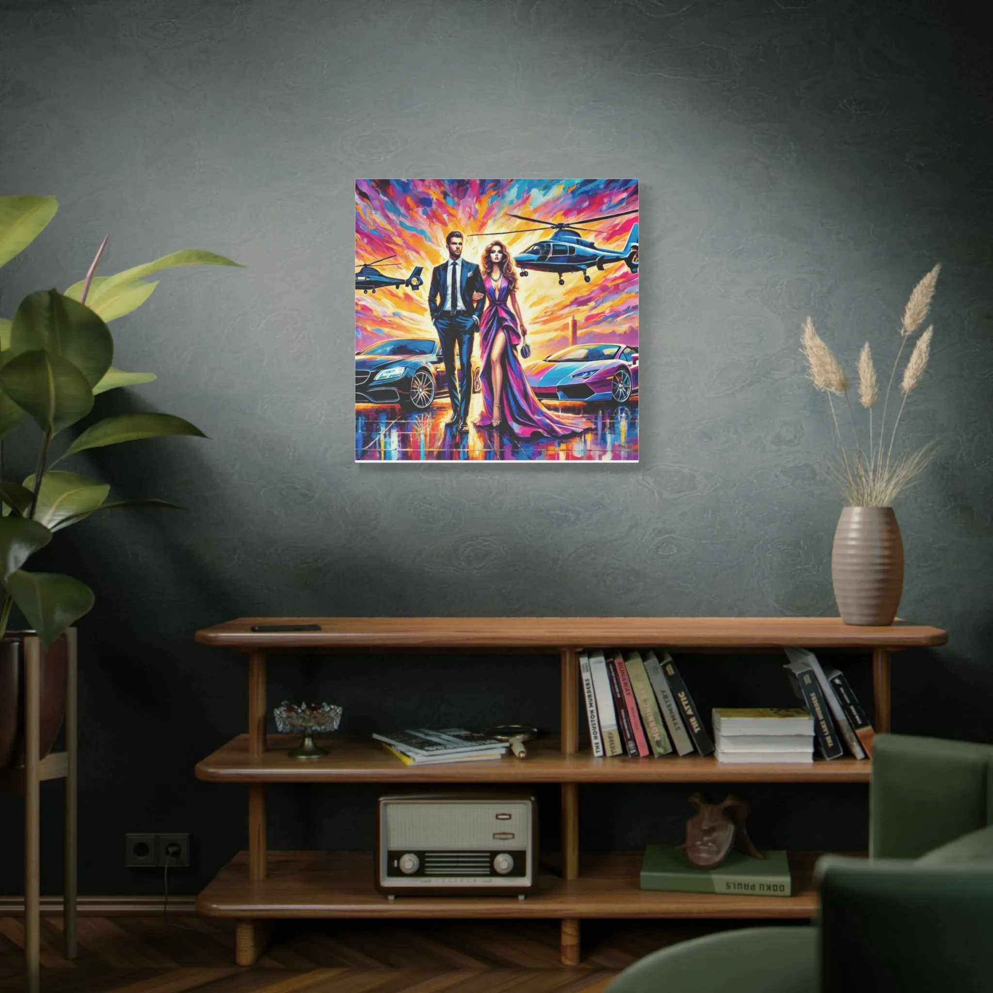 Luxury Dreamscape Canvas Art - Stretched Wall Decor with Glamorous Couple, Gifts for friends, Gifts for love ones, Home decoration, Office decoration