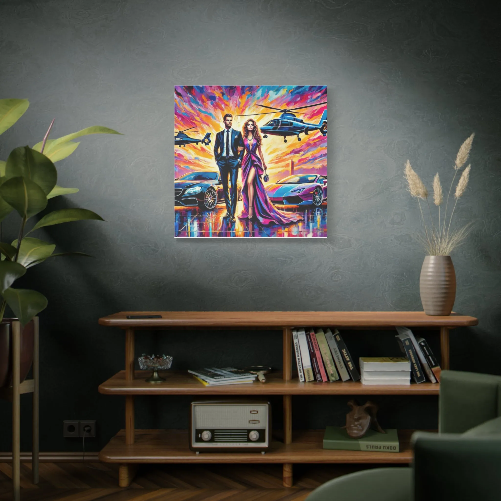 Luxury Dreamscape Canvas Art - Stretched Wall Decor with Glamorous Couple, Gifts for friends, Gifts for love ones, Home decoration, Office decoration