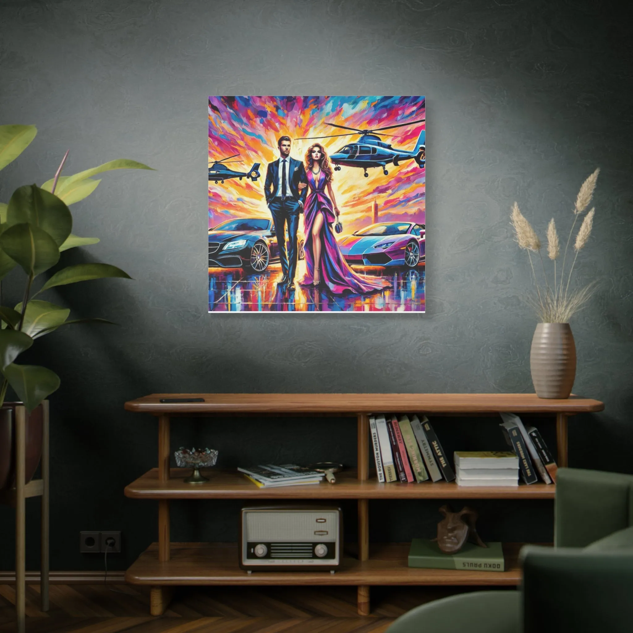 Luxury Dreamscape Canvas Art - Stretched Wall Decor with Glamorous Couple, Gifts for friends, Gifts for love ones, Home decoration, Office decoration