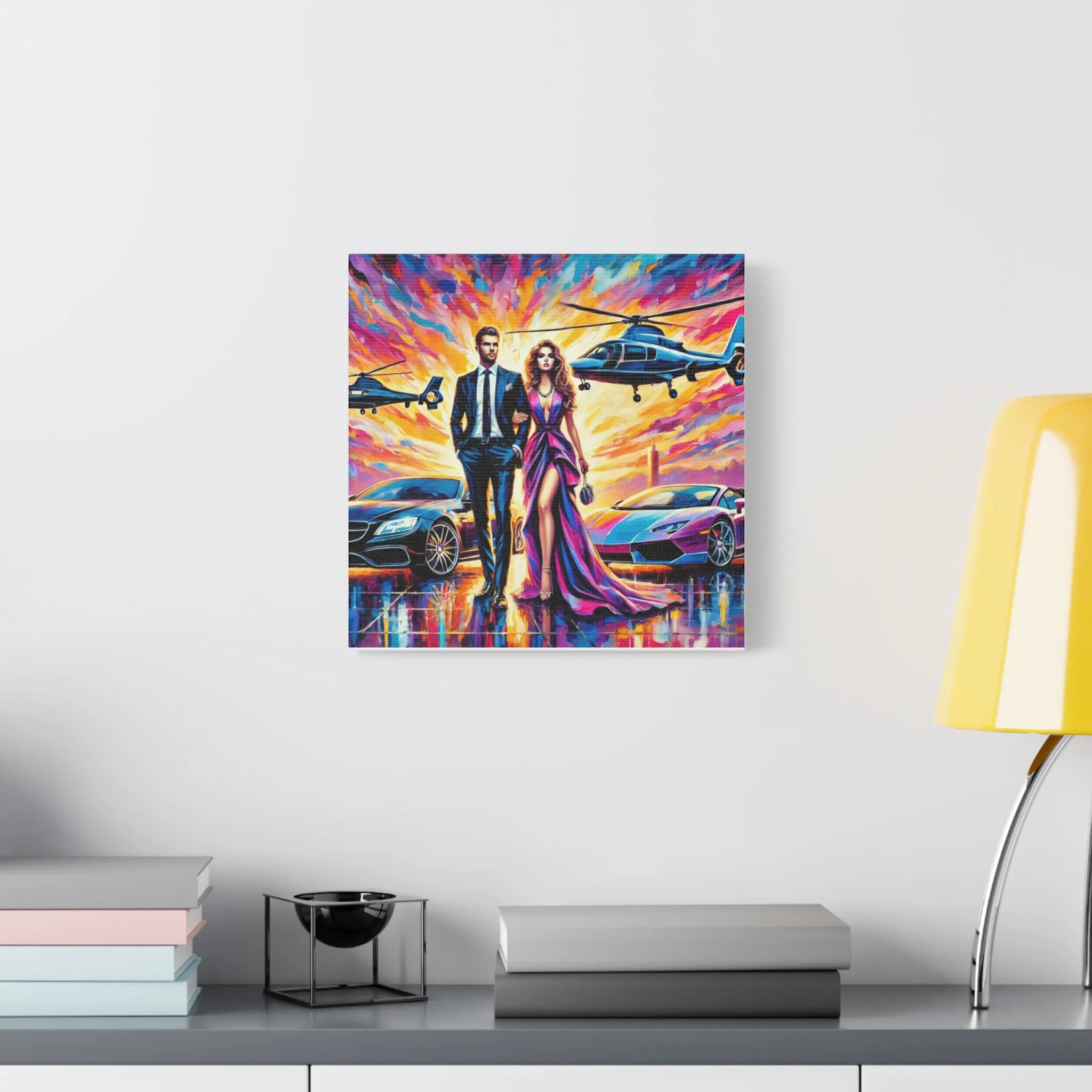 Luxury Dreamscape Canvas Art - Stretched Wall Decor with Glamorous Couple, Gifts for friends, Gifts for love ones, Home decoration, Office decoration