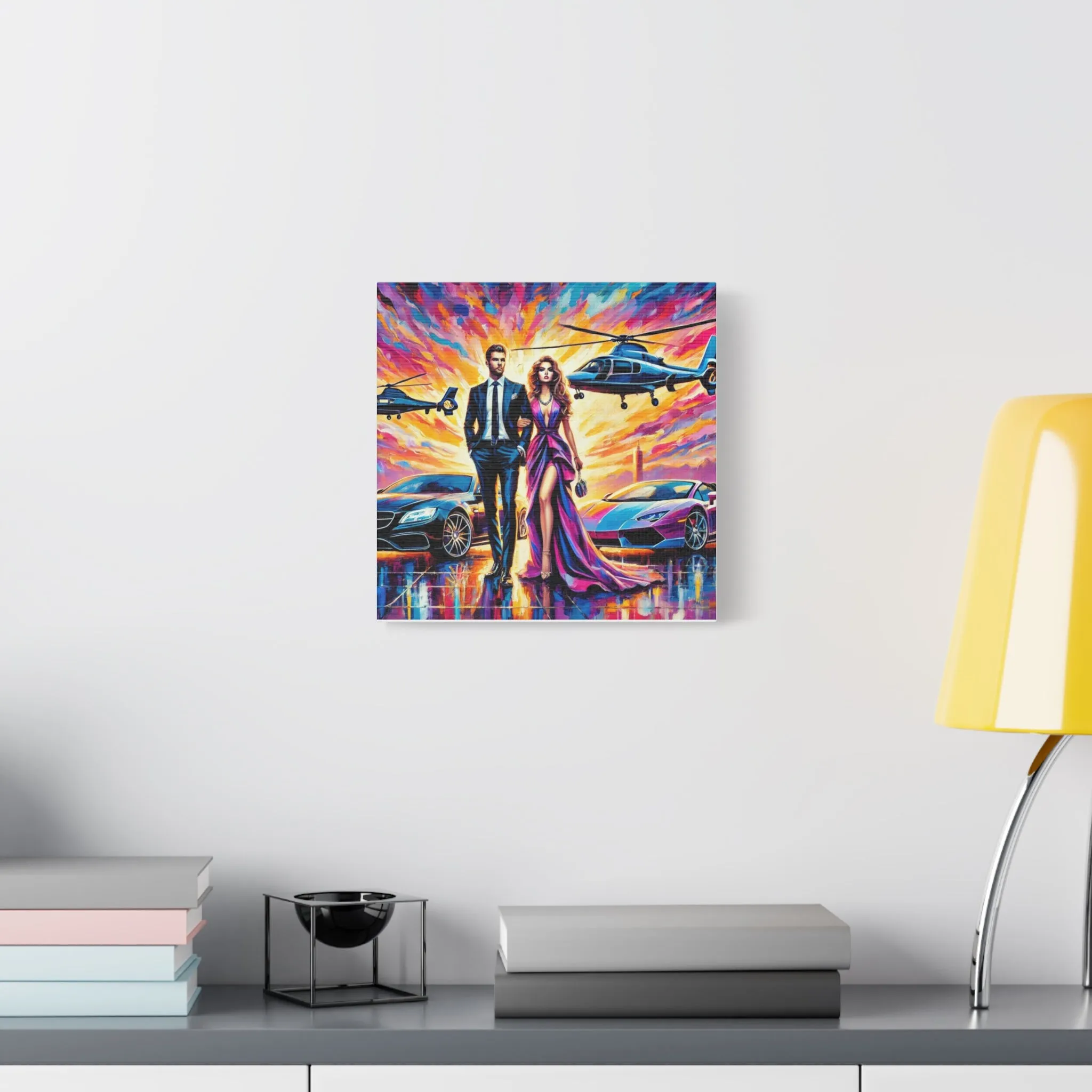 Luxury Dreamscape Canvas Art - Stretched Wall Decor with Glamorous Couple, Gifts for friends, Gifts for love ones, Home decoration, Office decoration