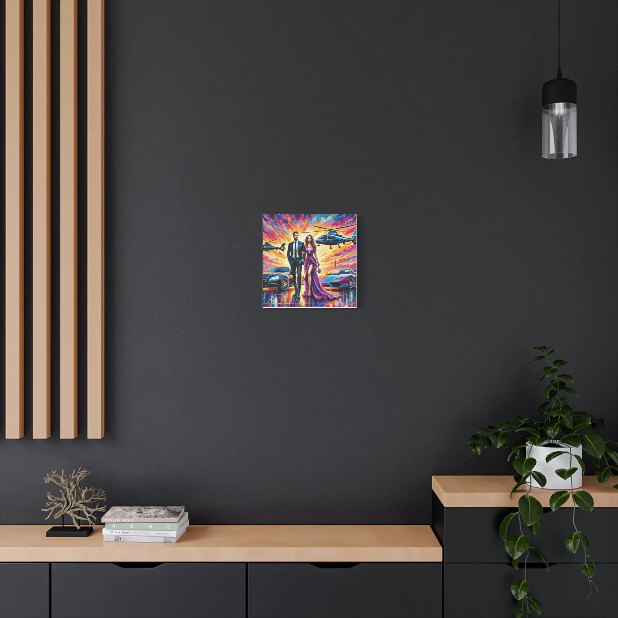 Luxury Dreamscape Canvas Art - Stretched Wall Decor with Glamorous Couple, Gifts for friends, Gifts for love ones, Home decoration, Office decoration