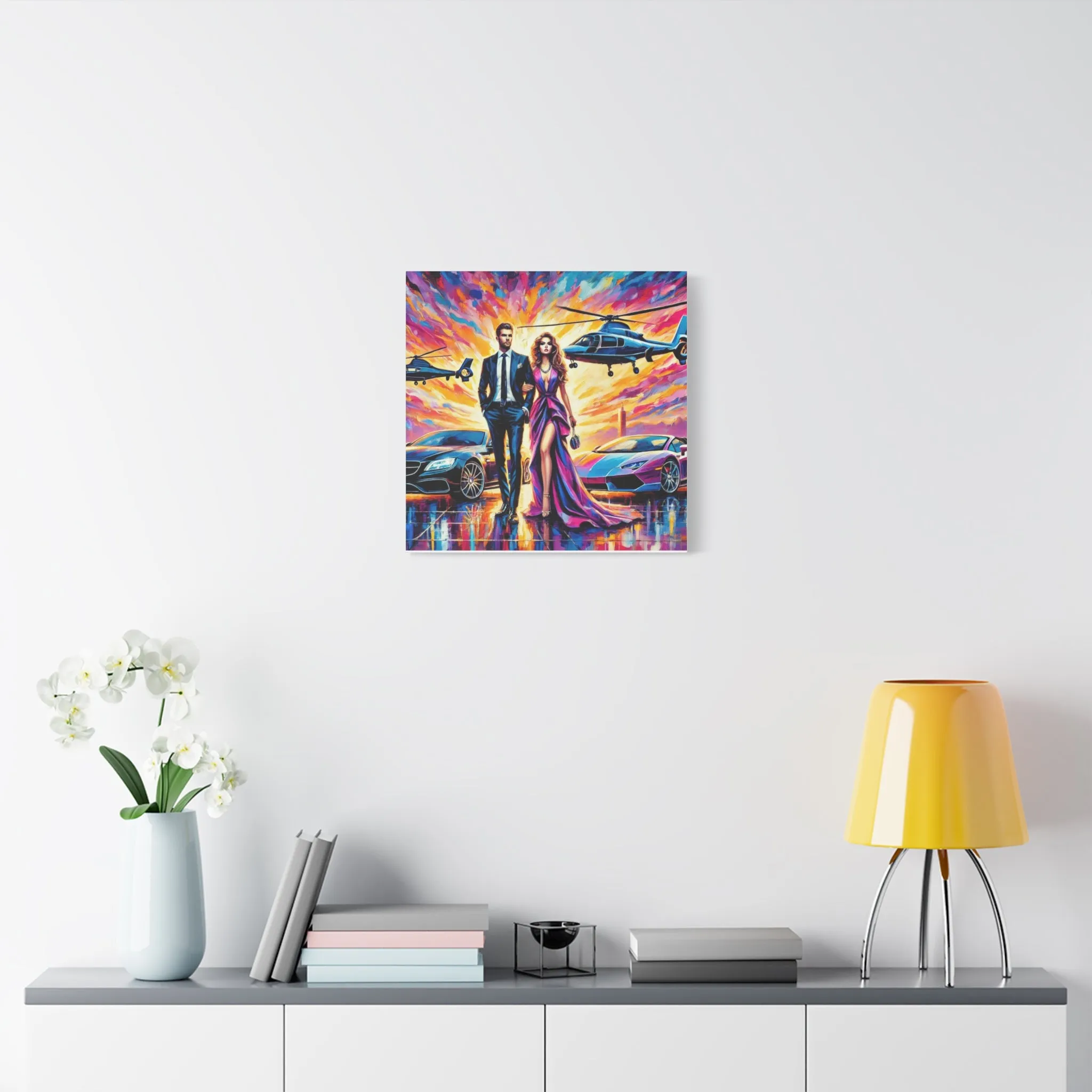 Luxury Dreamscape Canvas Art - Stretched Wall Decor with Glamorous Couple, Gifts for friends, Gifts for love ones, Home decoration, Office decoration
