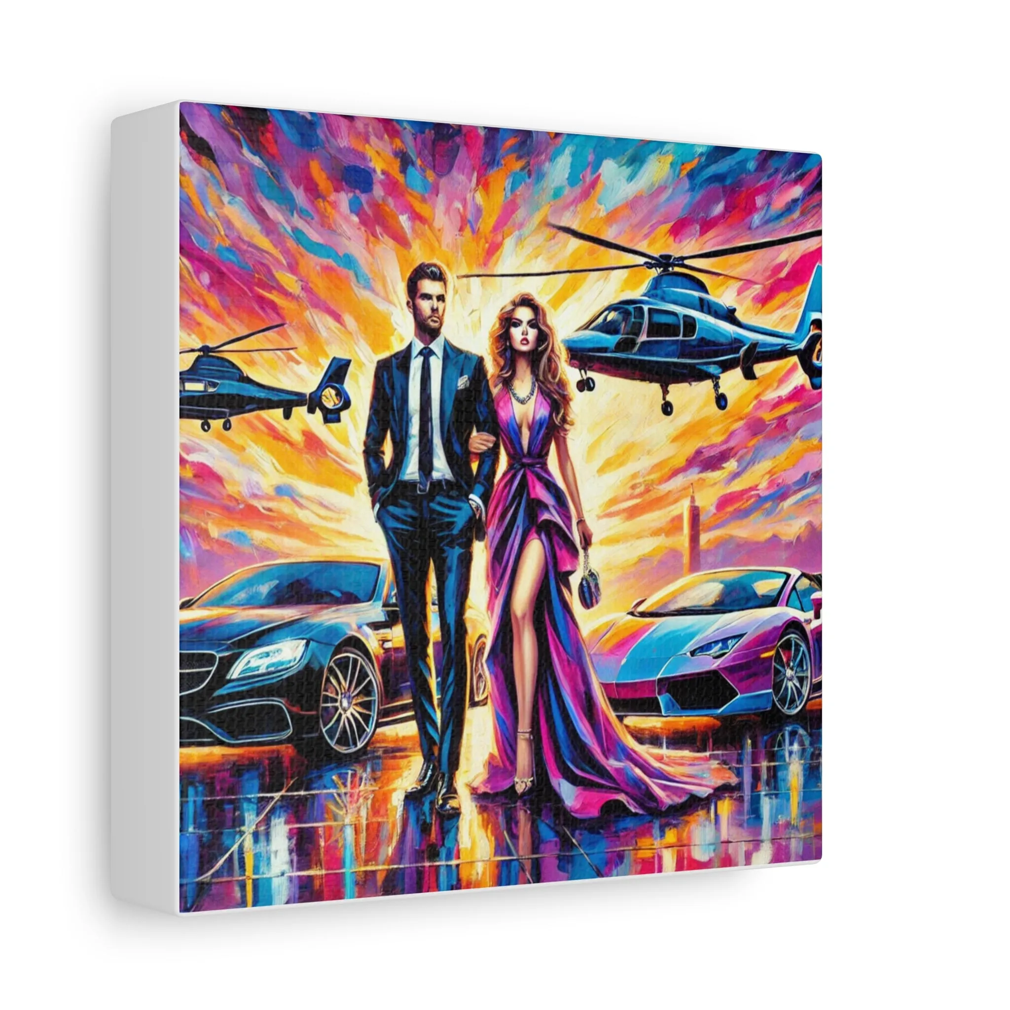 Luxury Dreamscape Canvas Art - Stretched Wall Decor with Glamorous Couple, Gifts for friends, Gifts for love ones, Home decoration, Office decoration