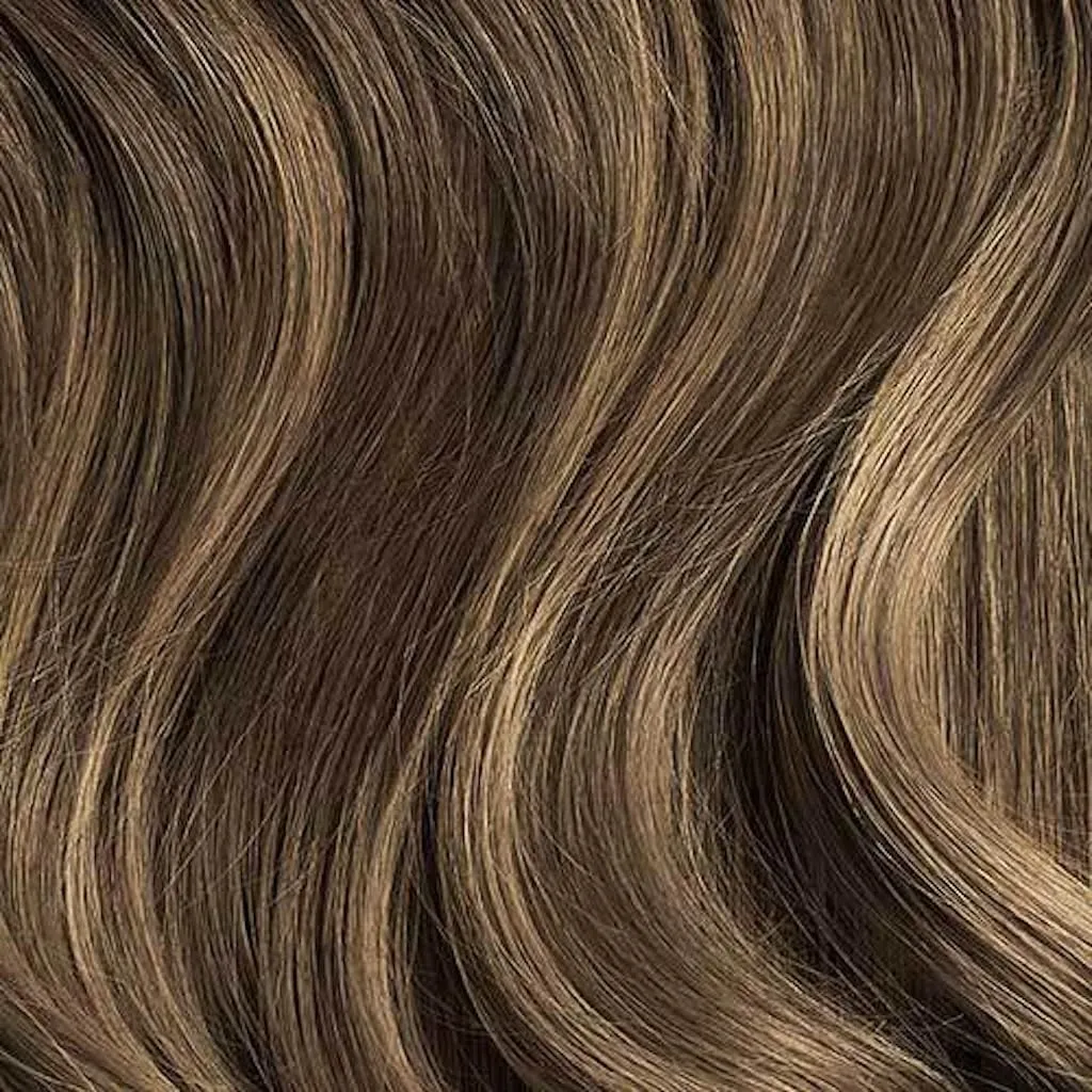 Luxy 100% Remy Human Hair – Halo Clip-In Hair Extensions –Natural Looking Volume & Length - One-Piece - Easy 5-Min Application 140 grams 16" Ash Brown Balayage
