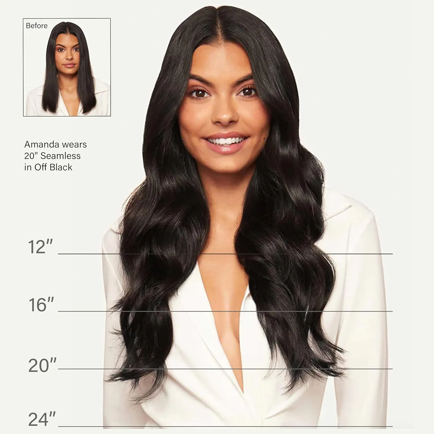 Luxy 100% Remy Human Hair – Halo Clip-In Hair Extensions –Natural Looking Volume & Length - One-Piece - Easy 5-Min Application 140 grams 16" Ash Brown Balayage