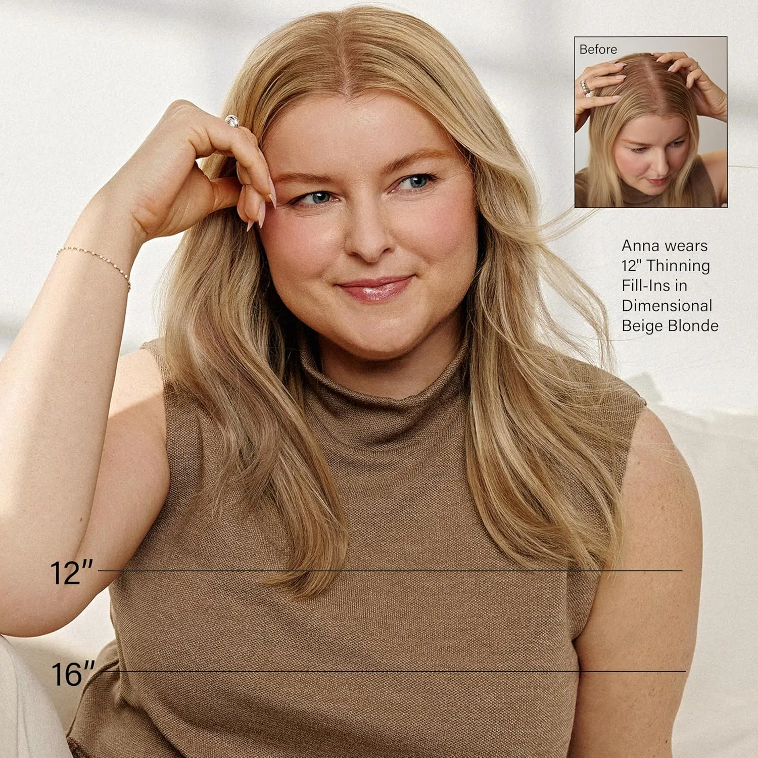 Luxy 100% Remy Human Hair – Scalp Hair Fill-Ins - Clip-Ins for Scalp & Part Line Coverage - Natural Coverage for Thinning Areas, Lightweight Mesh Bands 40 grams 16" Off Black Scalp