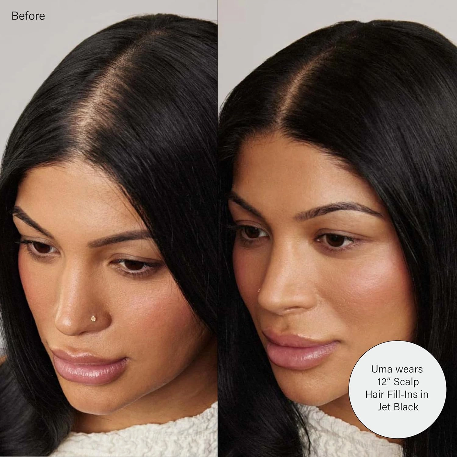 Luxy 100% Remy Human Hair – Scalp Hair Fill-Ins - Clip-Ins for Scalp & Part Line Coverage - Natural Coverage for Thinning Areas, Lightweight Mesh Bands 30 grams 12" Ash Brown Balayage