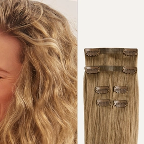 Luxy 100% Remy Human Hair Extensions for Thin Hair Thinning Hair Fill-Ins – 6 Seamless Wefts Multi-Dimensional Color Blend - Natural-Looking Volume & Coverage 80 grams 16" Bronde Balayage Thinning