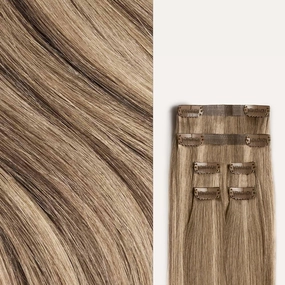 Luxy 100% Remy Human Hair Extensions for Thin Hair Thinning Hair Fill-Ins – 6 Seamless Wefts Multi-Dimensional Color Blend - Natural-Looking Volume & Coverage 80 grams 16" Dimensional Natural Blonde