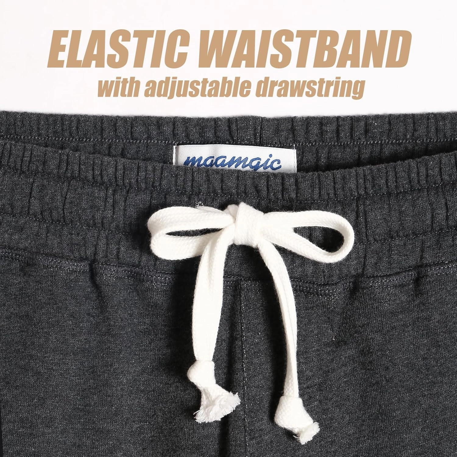 maamgic Mens Athletic Gym Shorts 5.5" Elastic Waist Casual Pajama Pocket Jogger Men Workout Short Pants
