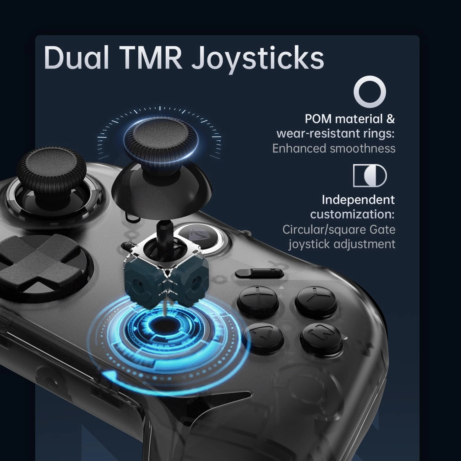 Machenike G1 Pro 1000Hz Wireless Gaming Controller for PC, Windows, Android, iOS, Switch,PC Controller with TMR Joystick＆Triggers/Gyroscope