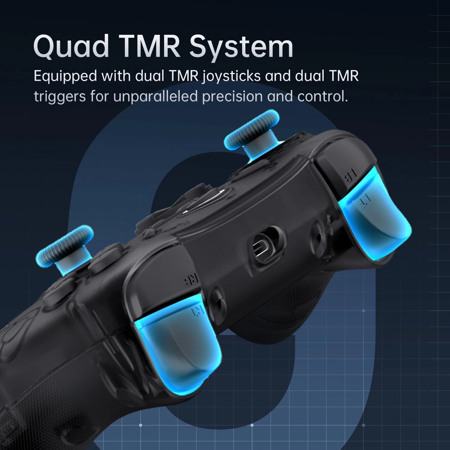 Machenike G1 Pro 1000Hz Wireless Gaming Controller for PC, Windows, Android, iOS, Switch,PC Controller with TMR Joystick＆Triggers/Gyroscope