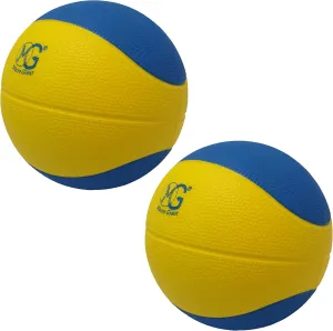 Macro Giant 7.5 Inch (Diameter) Safe Soft Foam Basketball, Set of 2, Assorted Colors, Training Practice, Beginner, Playground Toy, Kid Toy Ball