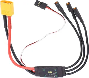 Majatou 30A Brushless ESC 2 4S Speed Controller 5V 3A BEC with XT60 Plug for RC Drone Airplanes Multiaxis Aircraft Helicopter, FPV Racing