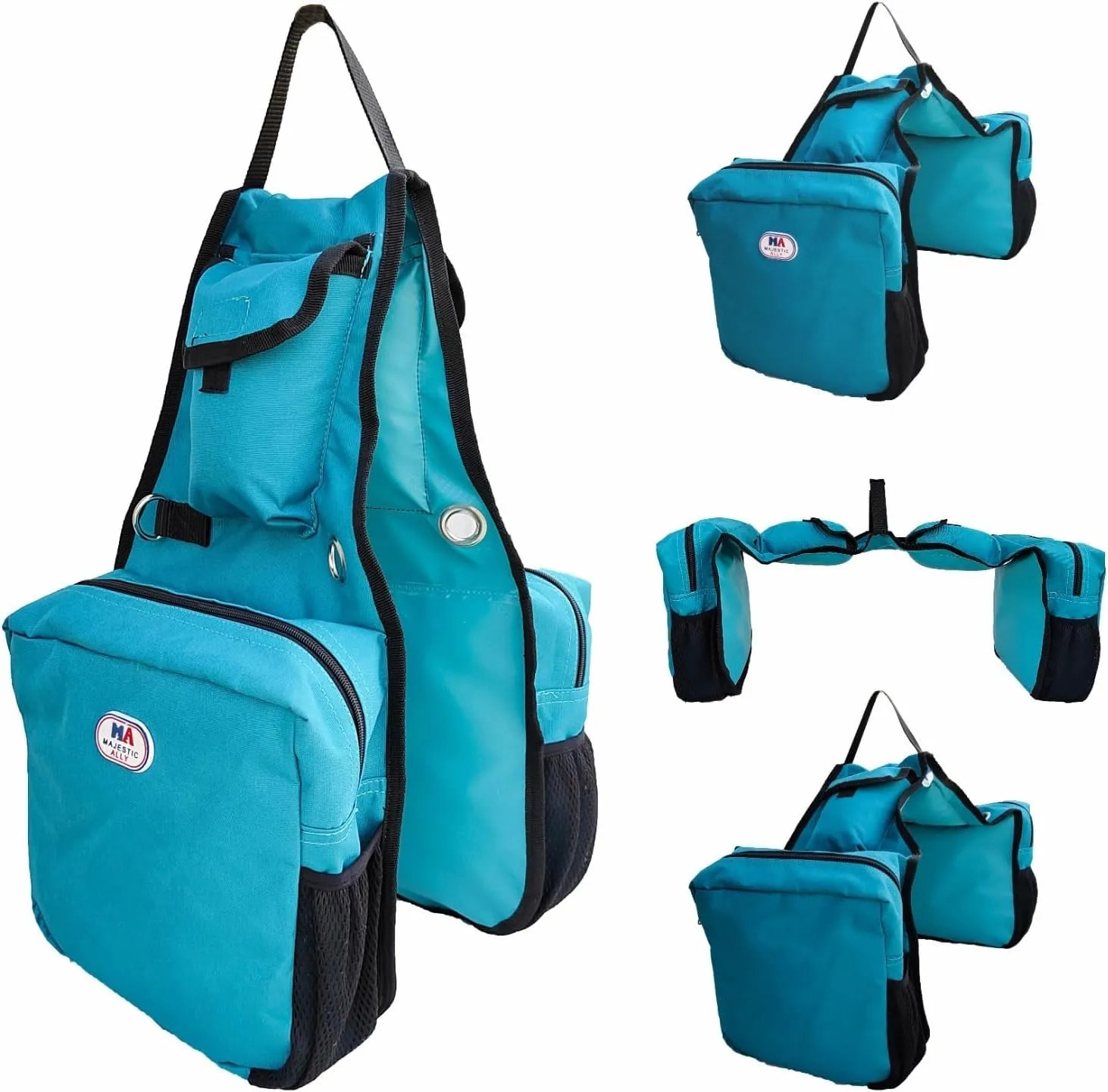 Majestic Ally 1000D Nylon Saddle Bag for Horseback Riding