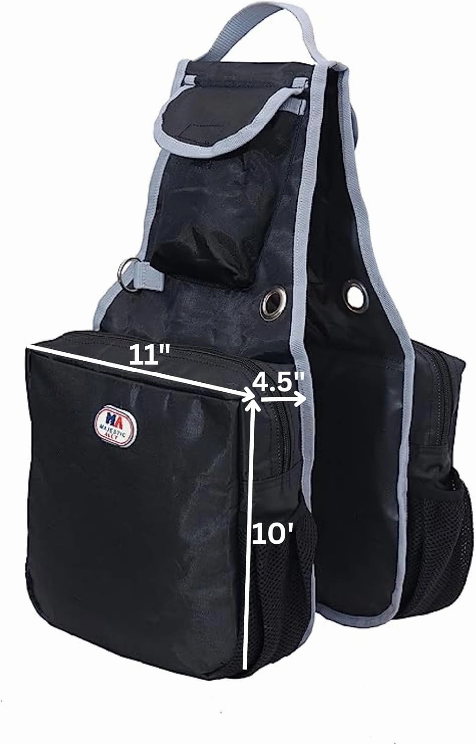 Majestic Ally 1000D Nylon Saddle Bag for Horseback Riding