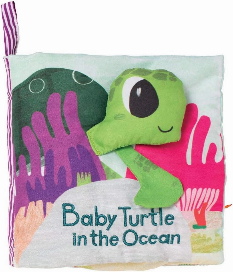 Manhattan Toy What's Outside Sea-Themed Soft Baby Activity Book with Rattle