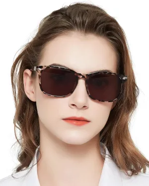 MARE AZZURO Reader Sunglasses 2.25 Women Outdoor Sun Reading Glasses 1.00 1.25 1.50 1.75 2.00 2.25 2.50 2.75 3.00 3.50 4.00 (Leopard/Brown Lens, 225)