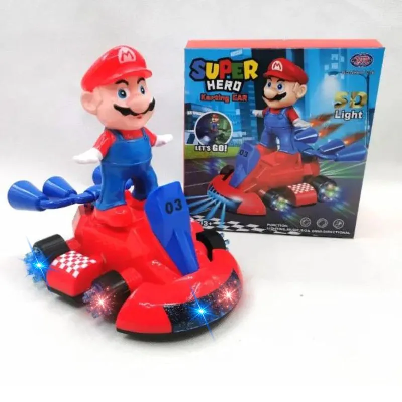 Mario Musical Car Toy with 360 Degree Movement (8 Months- 3 Years)