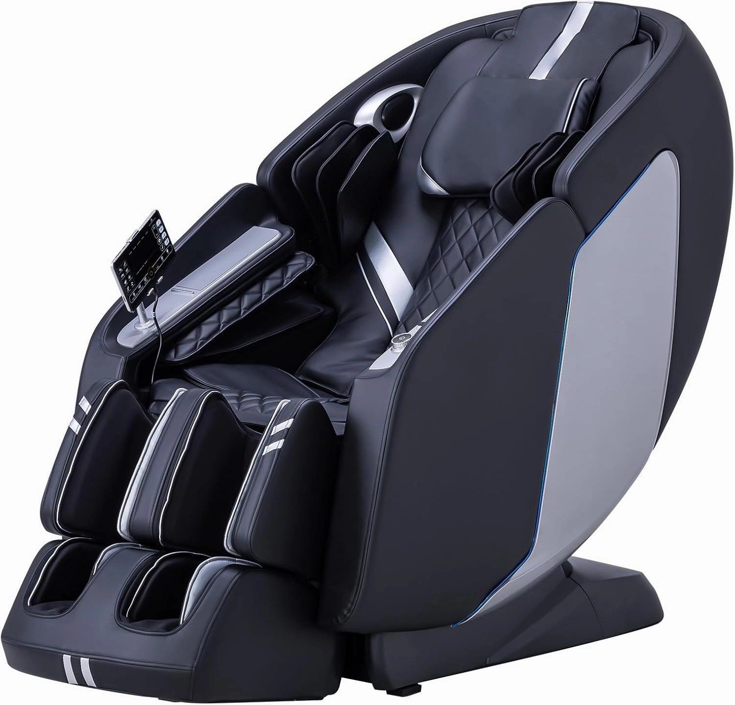 MassaMAX 2025 4D Massage Chair Full Body Massage Chair with Zero Gravity, Extended Footrest, SL Track, Yoga Stretch, Foot Rollers, and Heating Comfort with Mat & Cover (Black)