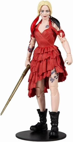 McFarlane Toys DC Multiverse Harley Quinn (The Suicide Squad) 7" Action Figure with Build-A King Shark Piece and Accessories