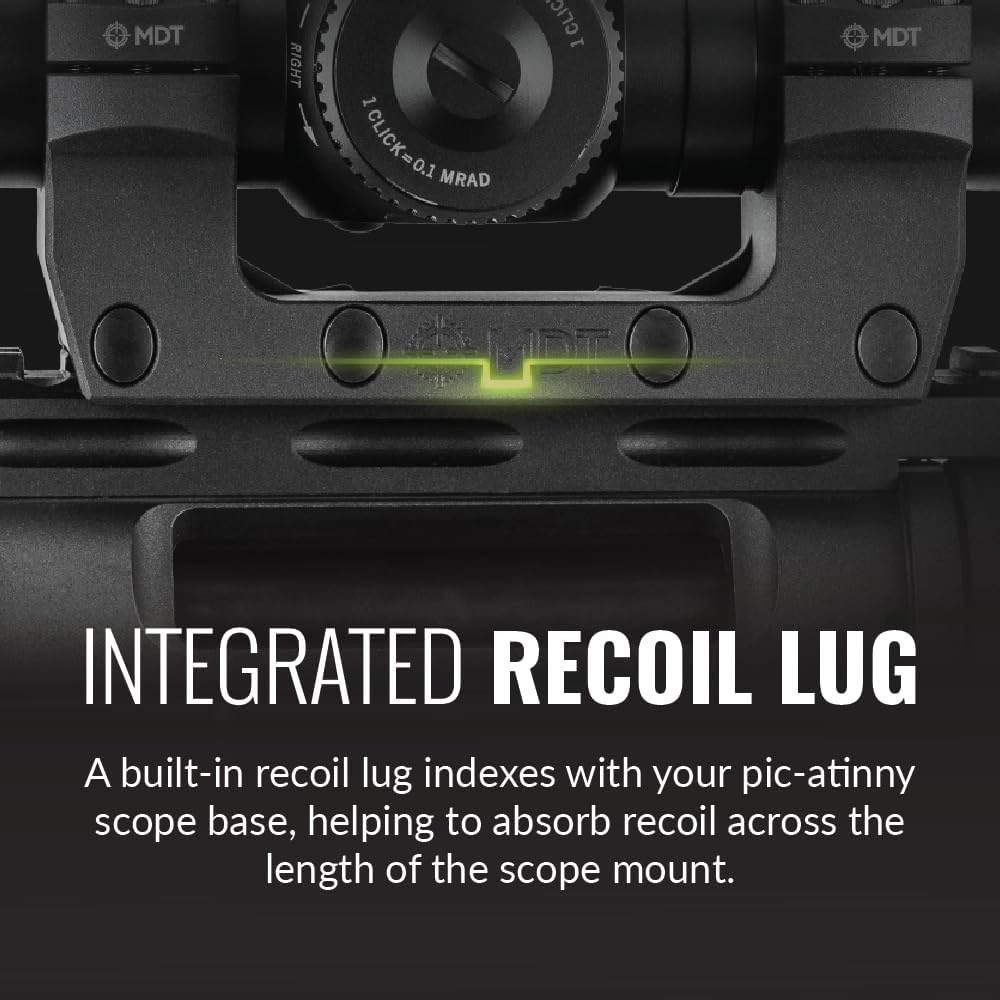 MDT One-Piece Mount Scope Rings - Aluminum 30mm 34mm 35mm Scope Rings, High Precision Pic-atinny Scope Mount Rings, Low/Medium/High Profile Scope Mount for Pic-atinny Rail