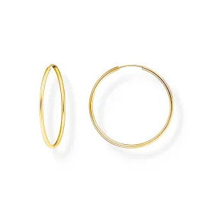 Medium Hoop Earrings Gold Plated