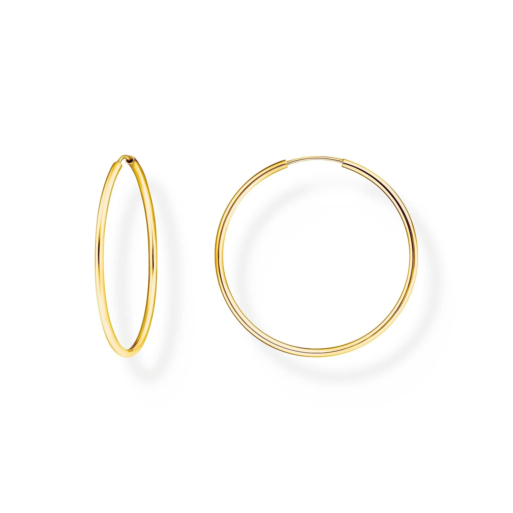 Medium Hoop Earrings Gold Plated