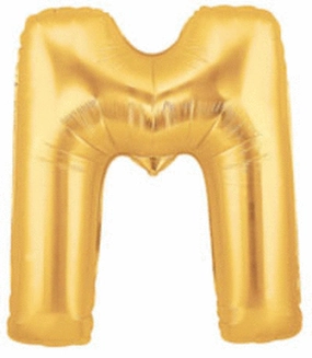 Megaloon Gold Letter M Letter Balloon, 40"