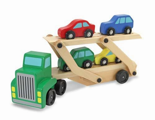 Melissa & Doug Car Carrier Truck & Cars Wooden Toy Set