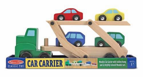 Melissa & Doug Car Carrier Truck & Cars Wooden Toy Set