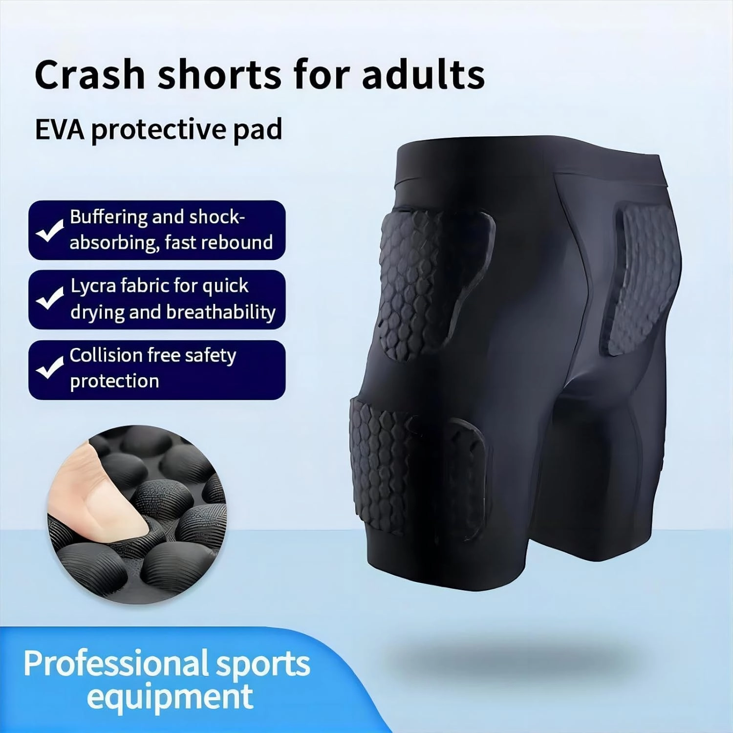 Men's Padded Compression Pants Protector or Football Baseball Soccer Basketball Girdle