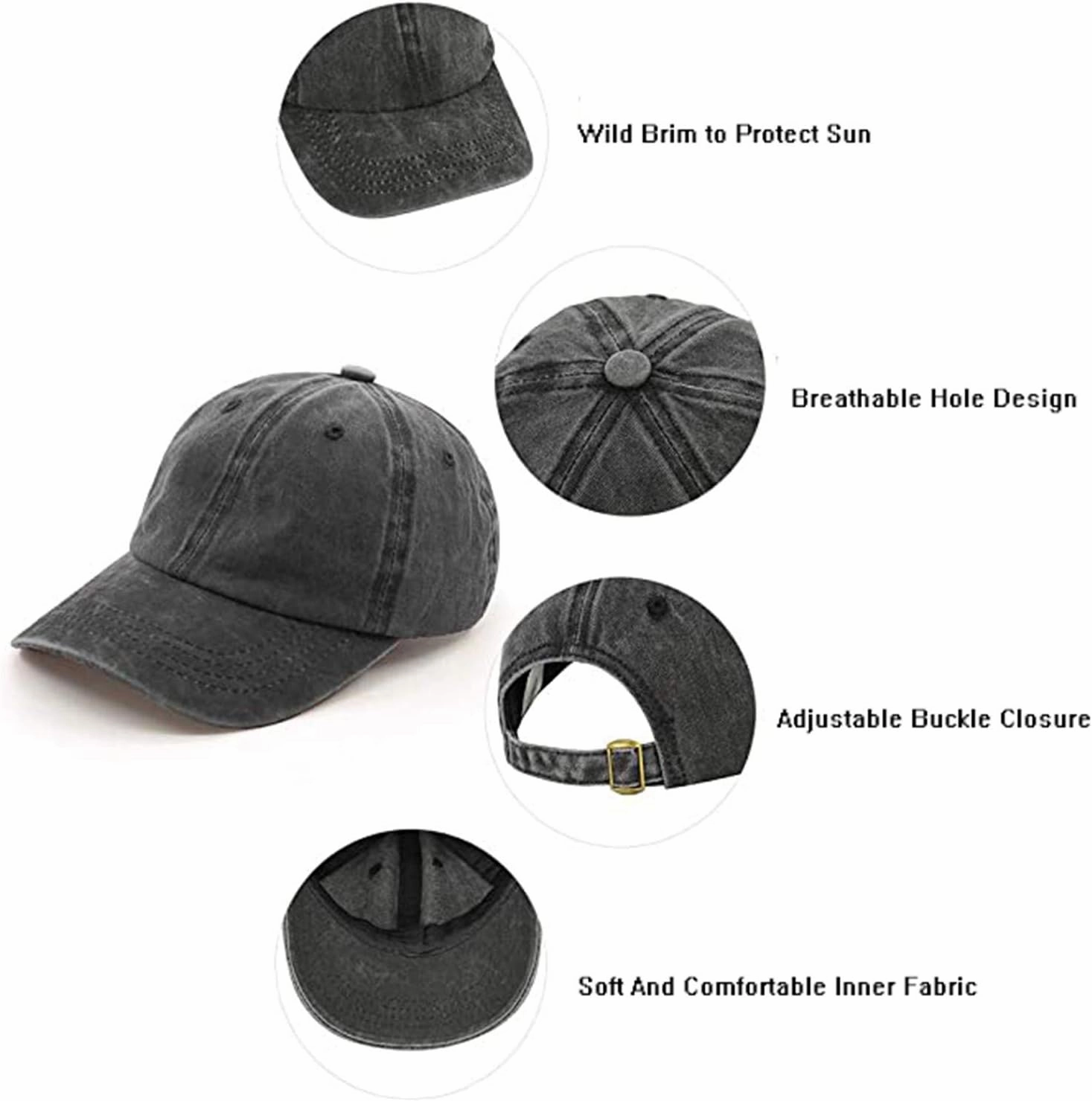 Men Women Baseball Sun Hats Summer Vintage Washed Distressed Baseball Cap Dad Golf Hat for Men Women