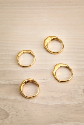 Menen Gold | Set of 4 Adjustable Rings