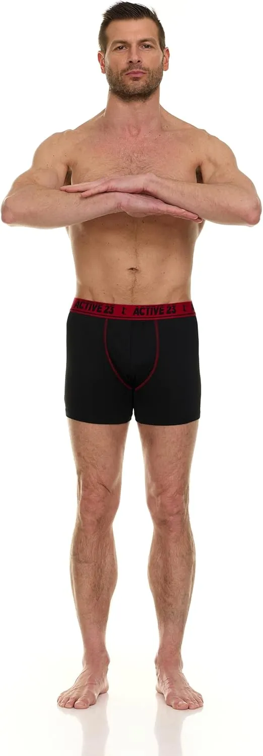 Mens 6 or 8 Pack Dry Fit Performance Boxer Briefs for Men, Cooling Moisture Wicking Athletic Support Underwear