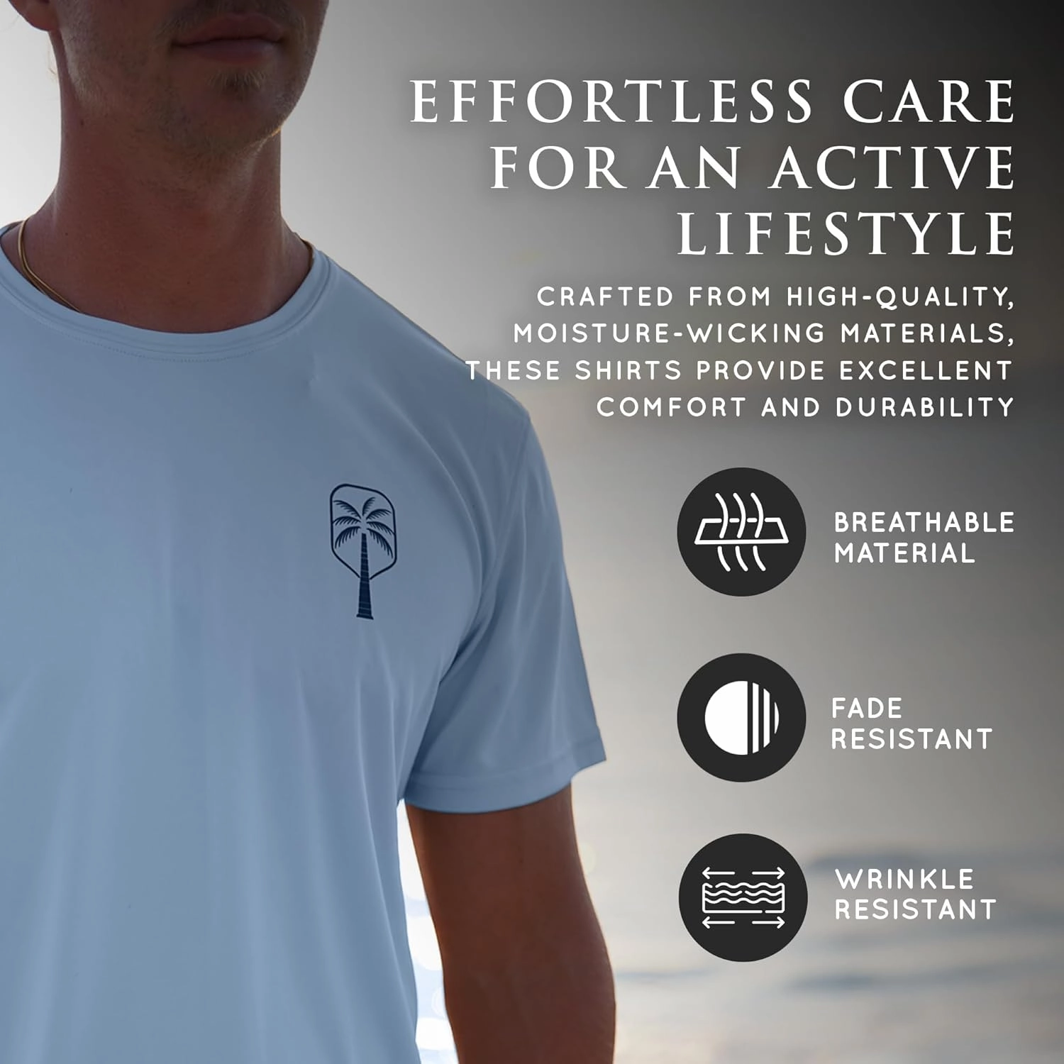 Mens Performance Short Sleeve Pickleball Shirt – Premium UV Protection, Moisture-Wicking, and Odor-Fighting Design