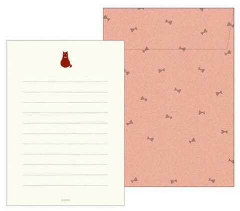 Midori Black Cat Letter Set with Stickers- set of 4