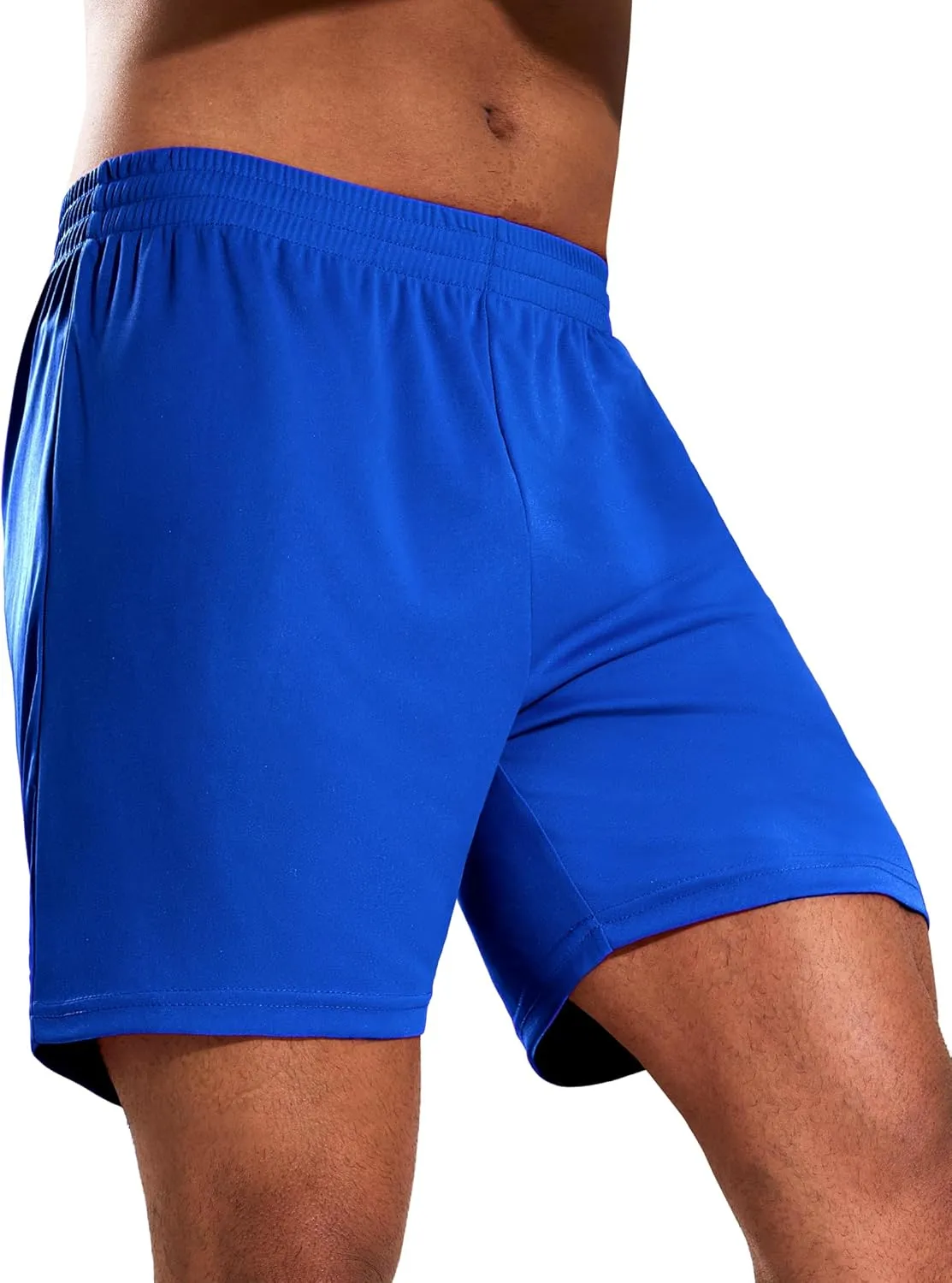 MIER Men's Quick-Dry Athletic/Soccer/Basketball Shorts Without Pockets No Liner Running Workout Training Active Shorts