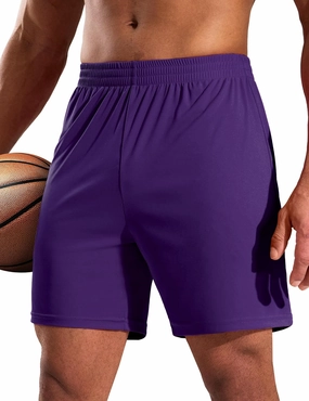 MIER Men's Quick-Dry Athletic/Soccer/Basketball Shorts Without Pockets No Liner Running Workout Training Active Shorts
