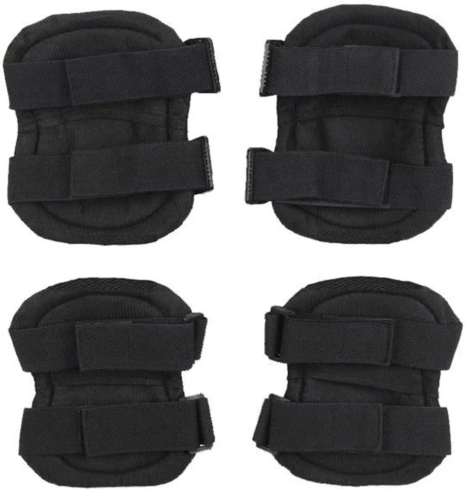 Military Knee Pad Elbow Pad Set Airsoft Knee Elbow Protective Pads Combat Paintball Skate Outdoor Sports Safety Guard Gear