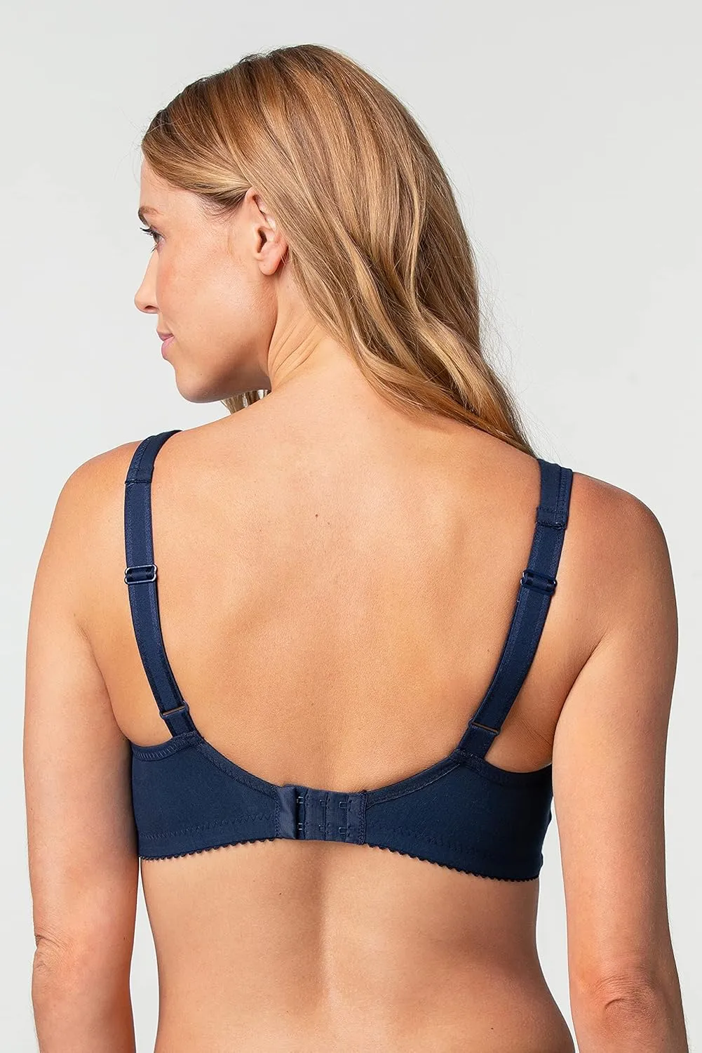 Miss Mary - Broderie Anglaise, Non Wired Bras for Women, Everyday Bras, Comfortable Cotton, Supportive with Full Coverage