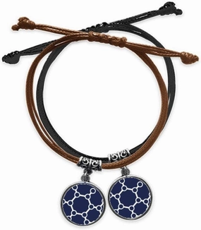 Molecular Binding Combination Structure Bracelet Double Leather Rope Wristband Couple Set Gift