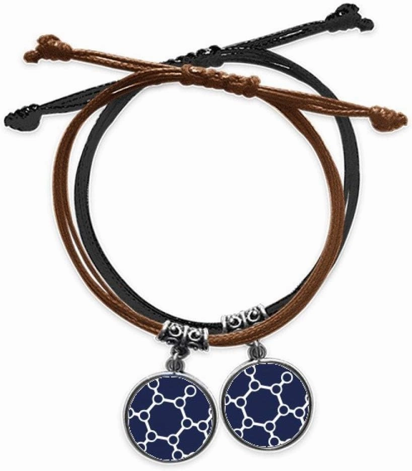 Molecular Binding Combination Structure Bracelet Double Leather Rope Wristband Couple Set Gift